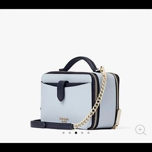 Kate Spade Blue Zip Code Colorblocked Double-Zip Crossbody